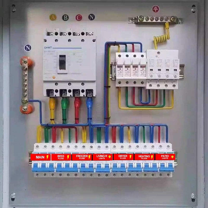 SMARSTICKER Circuit Breaker Box Label 0.5x1.5inch Electric Fuse Panel Box Identification Sticker 144pcs Plugs and Lights Circuit Breaker Label for Home Office  Electricians Catalog Load Center - Image 3
